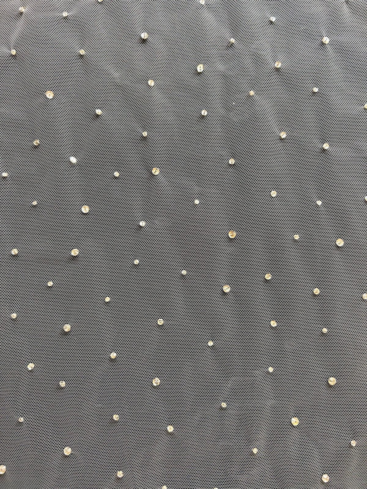 Elfenbeinfarbener Diamant-Tüll – Profusion