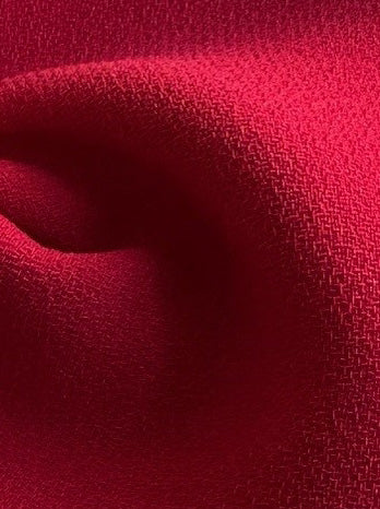 Roter Polyester-Crêpe - Prestige (CF)