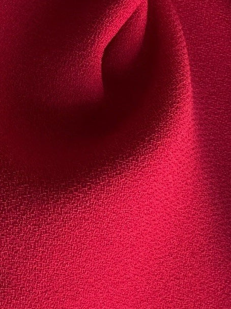 Roter Polyester-Crêpe - Prestige (CF)