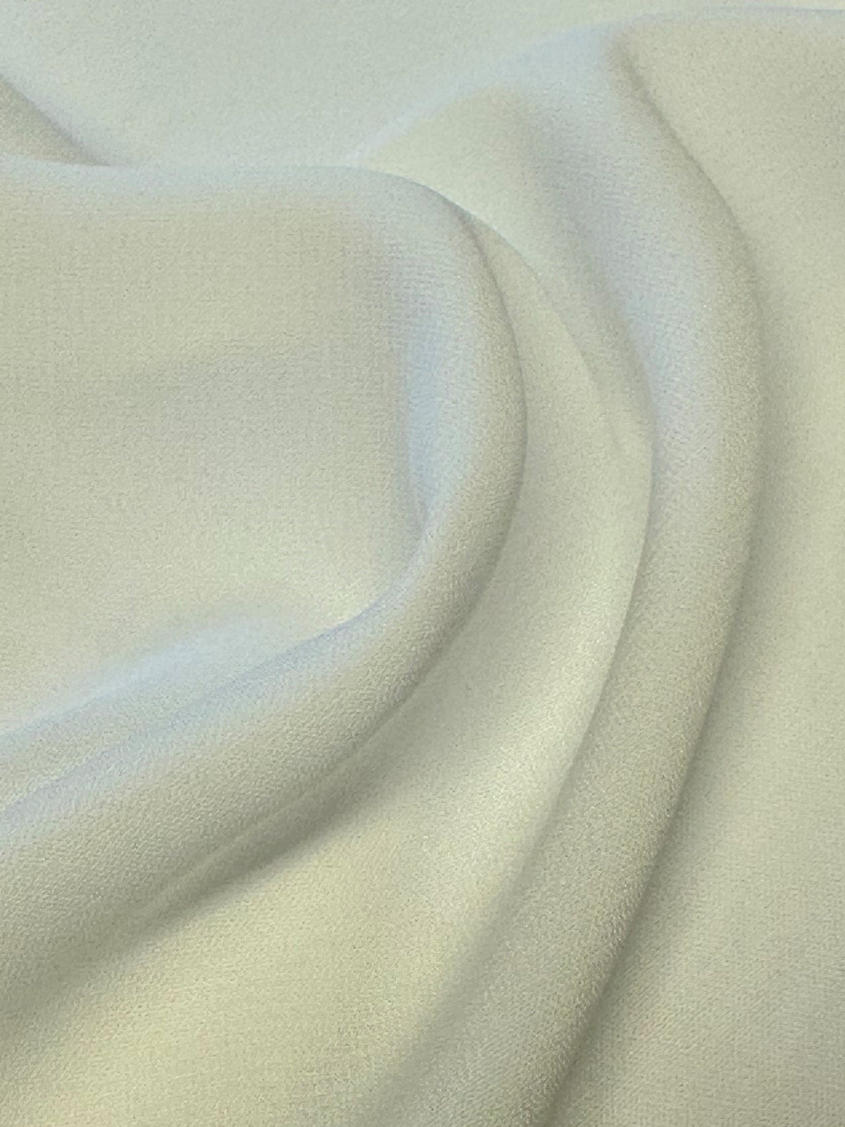 Elfenbeinfarbener Öko-Polyester-Crêpe de Chine – Reform