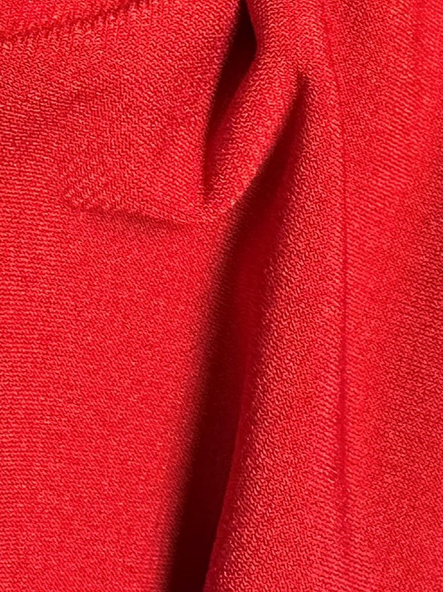 Scharlachroter Polyester-Stretch-Jersey – Ritual