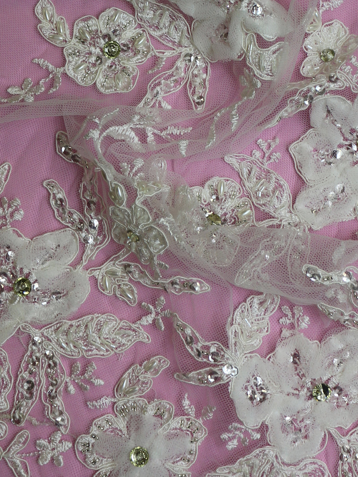 Ermäßigte elfenbeinfarbene Perlenspitze – Simone