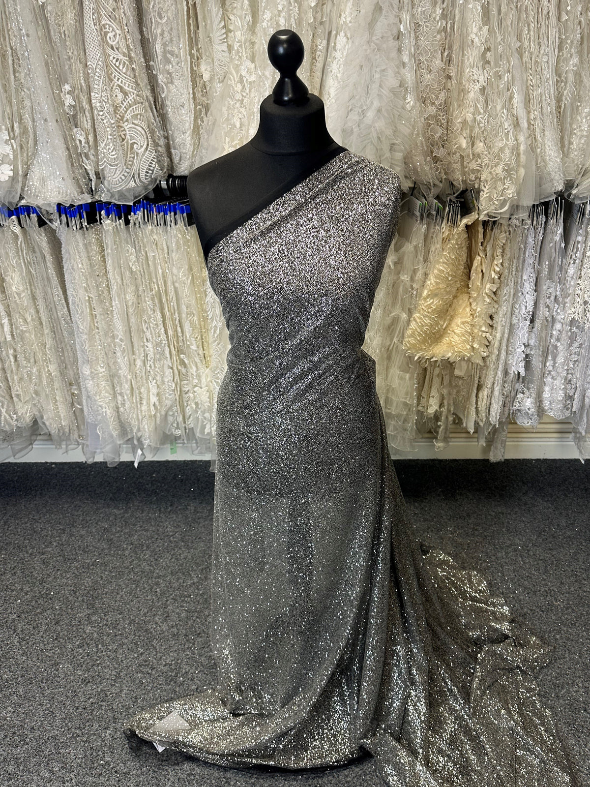 Schwarz/Silber Glitzer Tüll - Sorcery