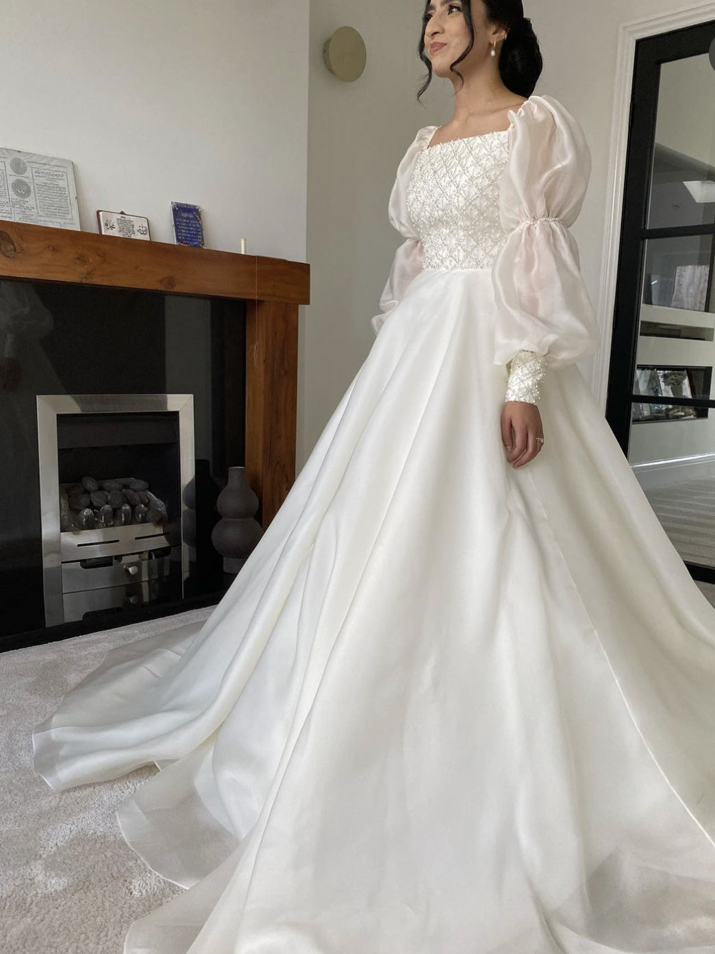 Weißer Seidenchiffon – Superba