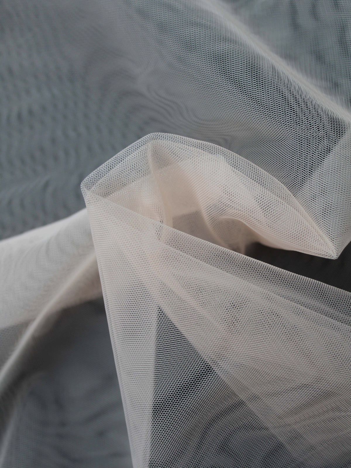 Hellkorallenfarbener Stretch-Tüll - TU0003