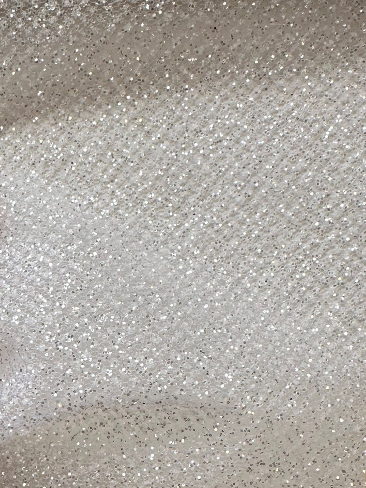 Weißer Glitzertüll - Glänzend