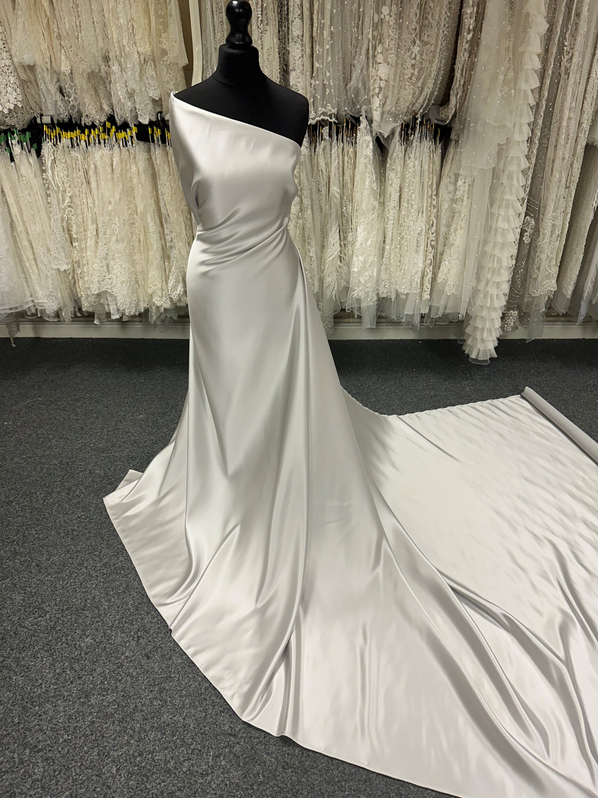 Oyster Polyester Duchess Satin – Supreme