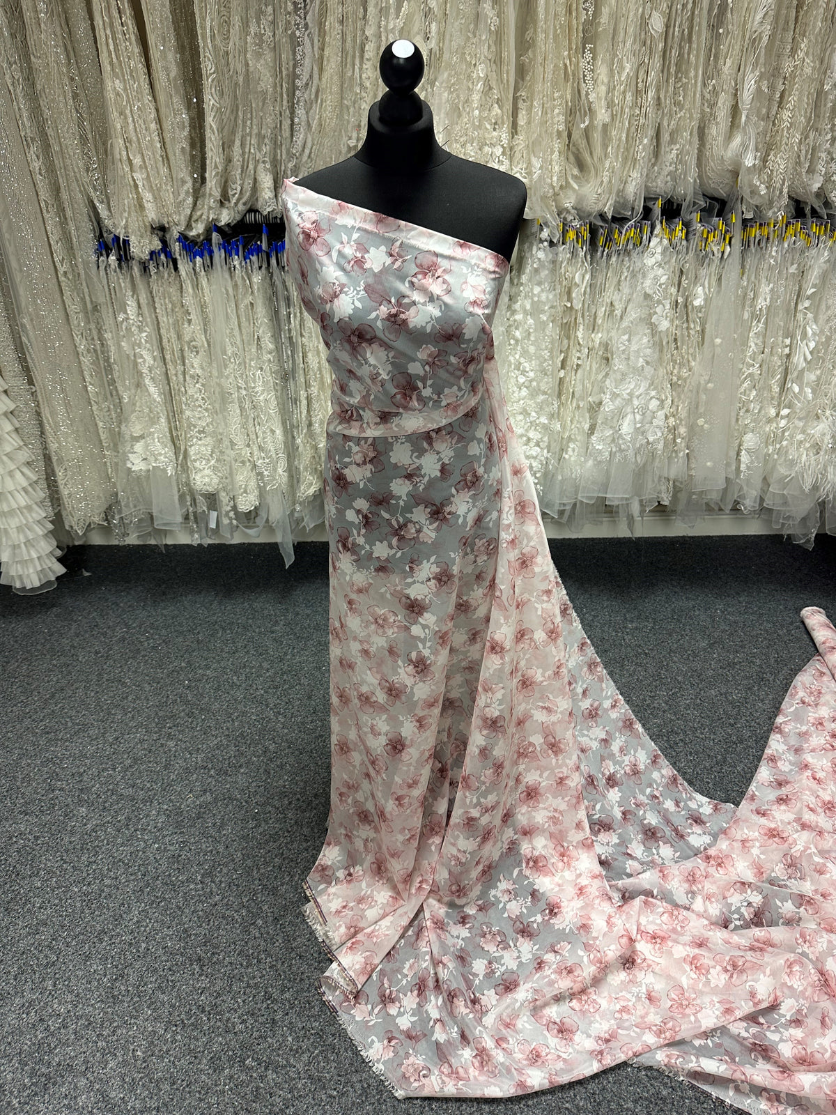 Pink Printed Organza - Seville (CF)