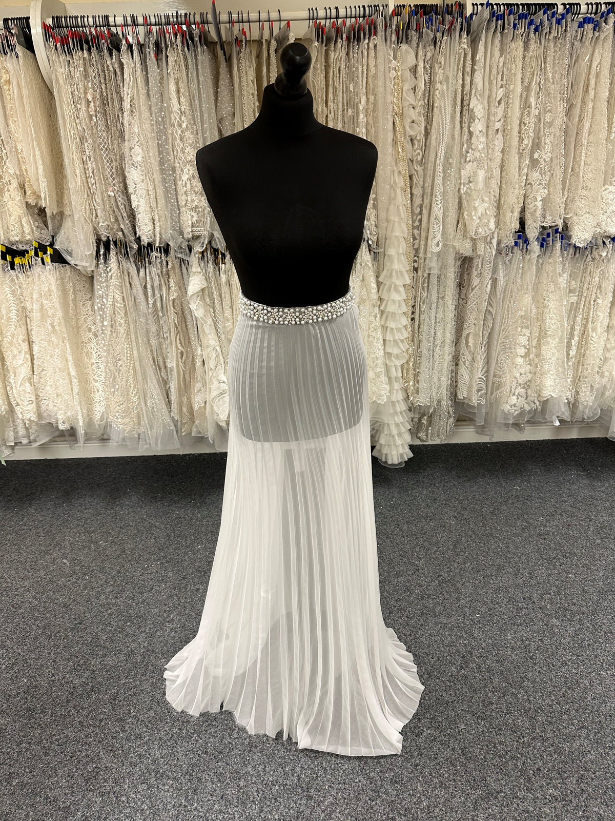 Elfenbeinfarbene Plissee-Paneele – Soleil