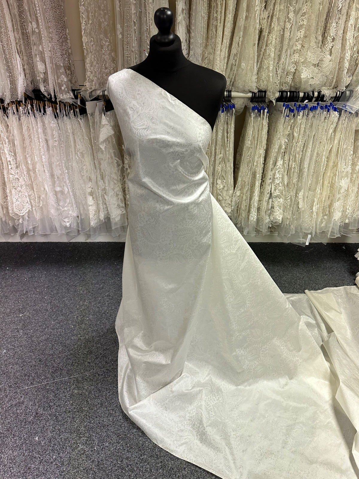 Elfenbeinfarbener Seidenjacquard - Equinox