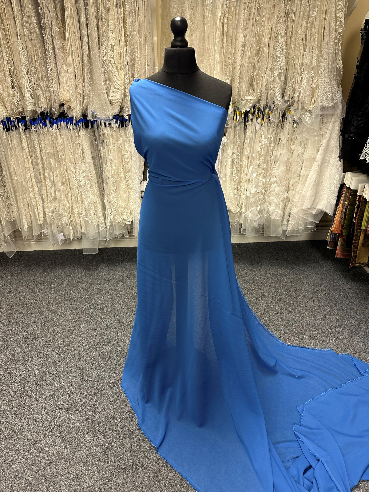 Königsblauer Polyester-Chiffon - Benevolence