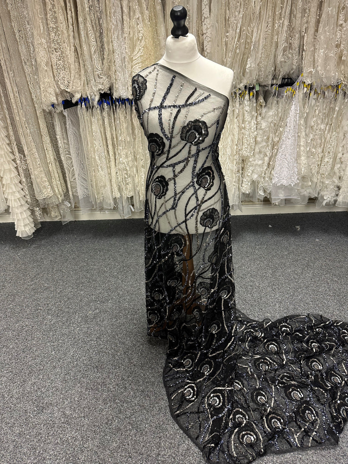 Schwarze Perlenspitze - Betty