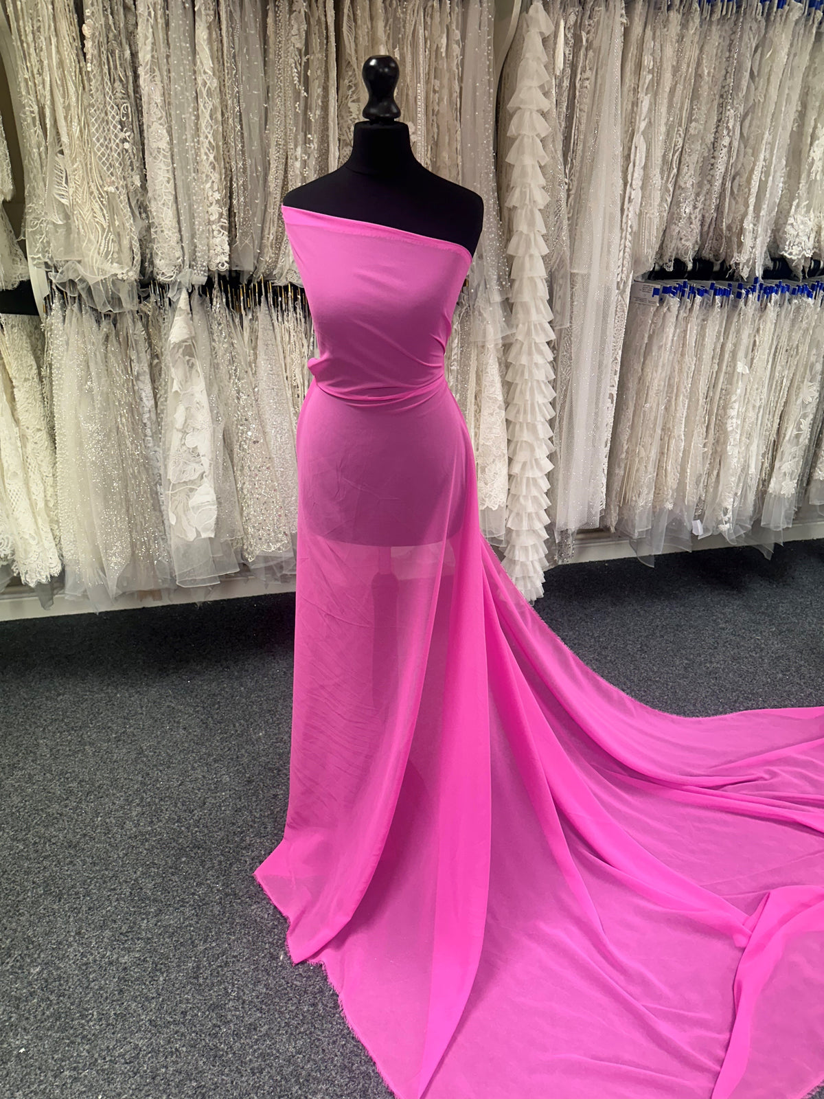 Fuchsienrosa Polyester-Chiffon – Benevolence