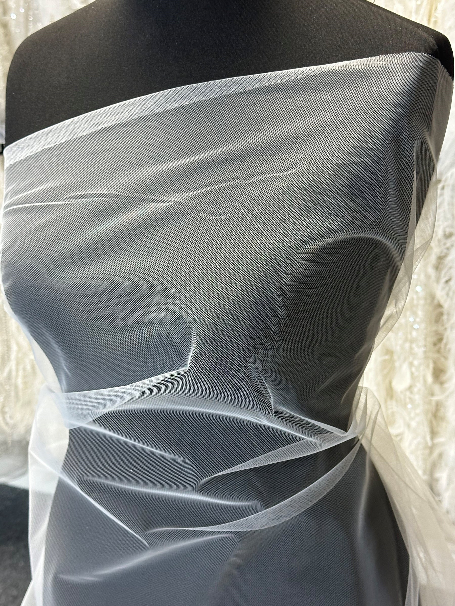 Seidenweißer Öko-Tüll für Schleier – Tease