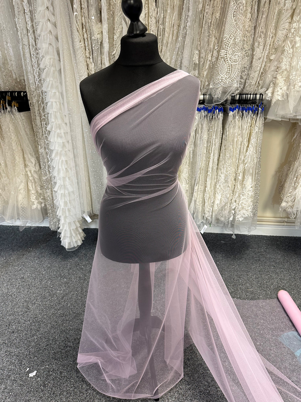 Muschelrosa Tüll - Karneval