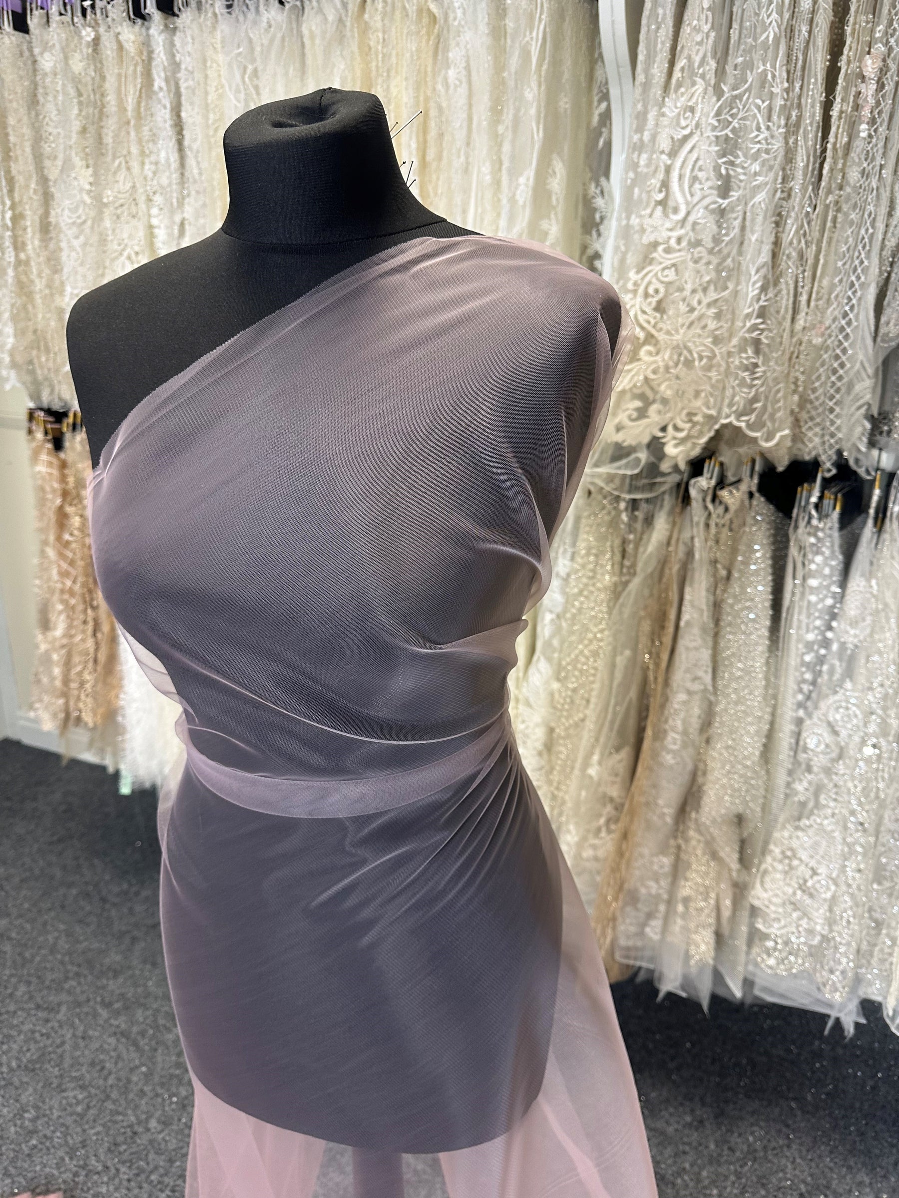 Weicher Stretch-Tüll in Rose - Impetus