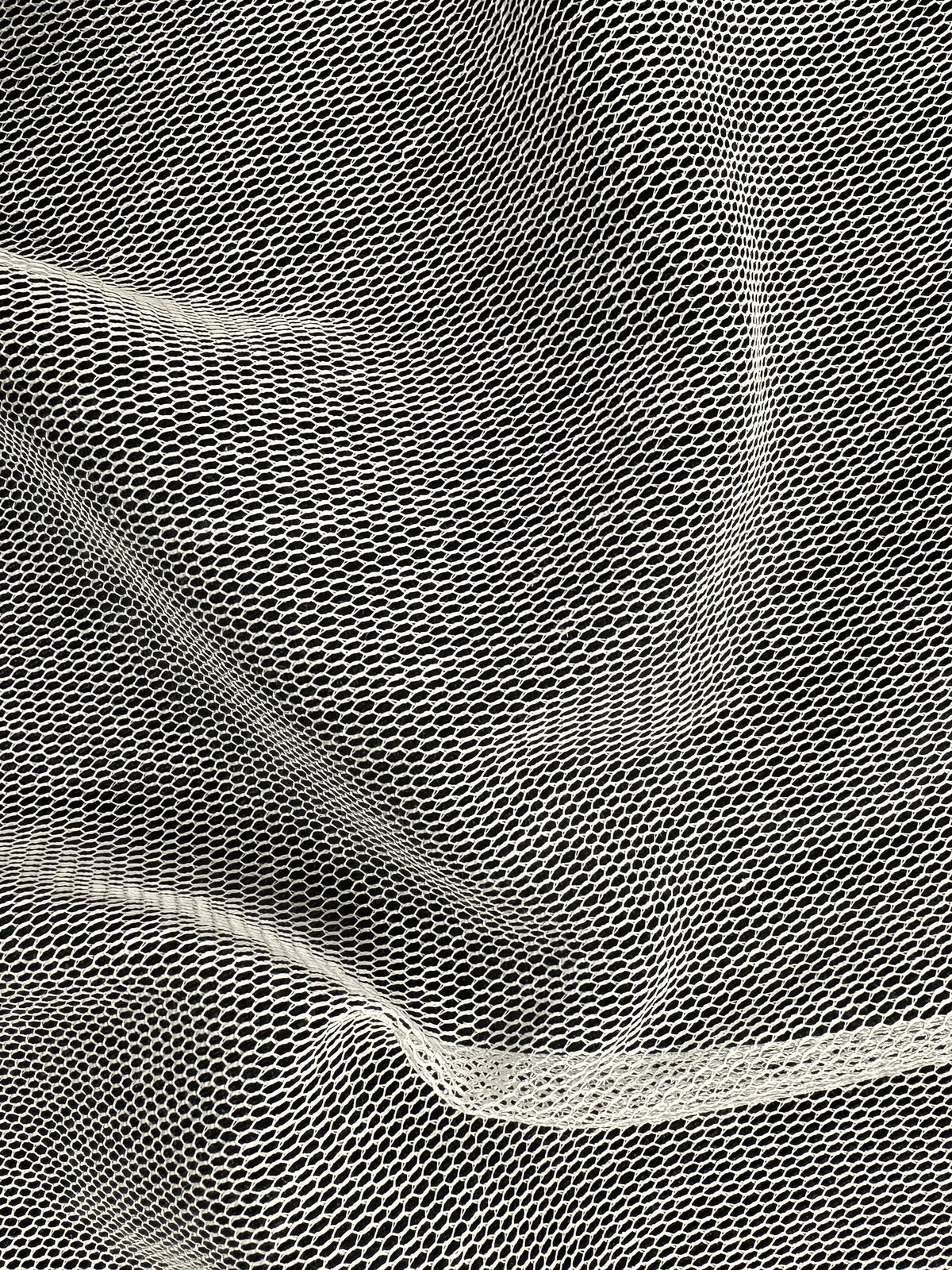 Elfenbeinfarbener Baumwolltüll - Astute