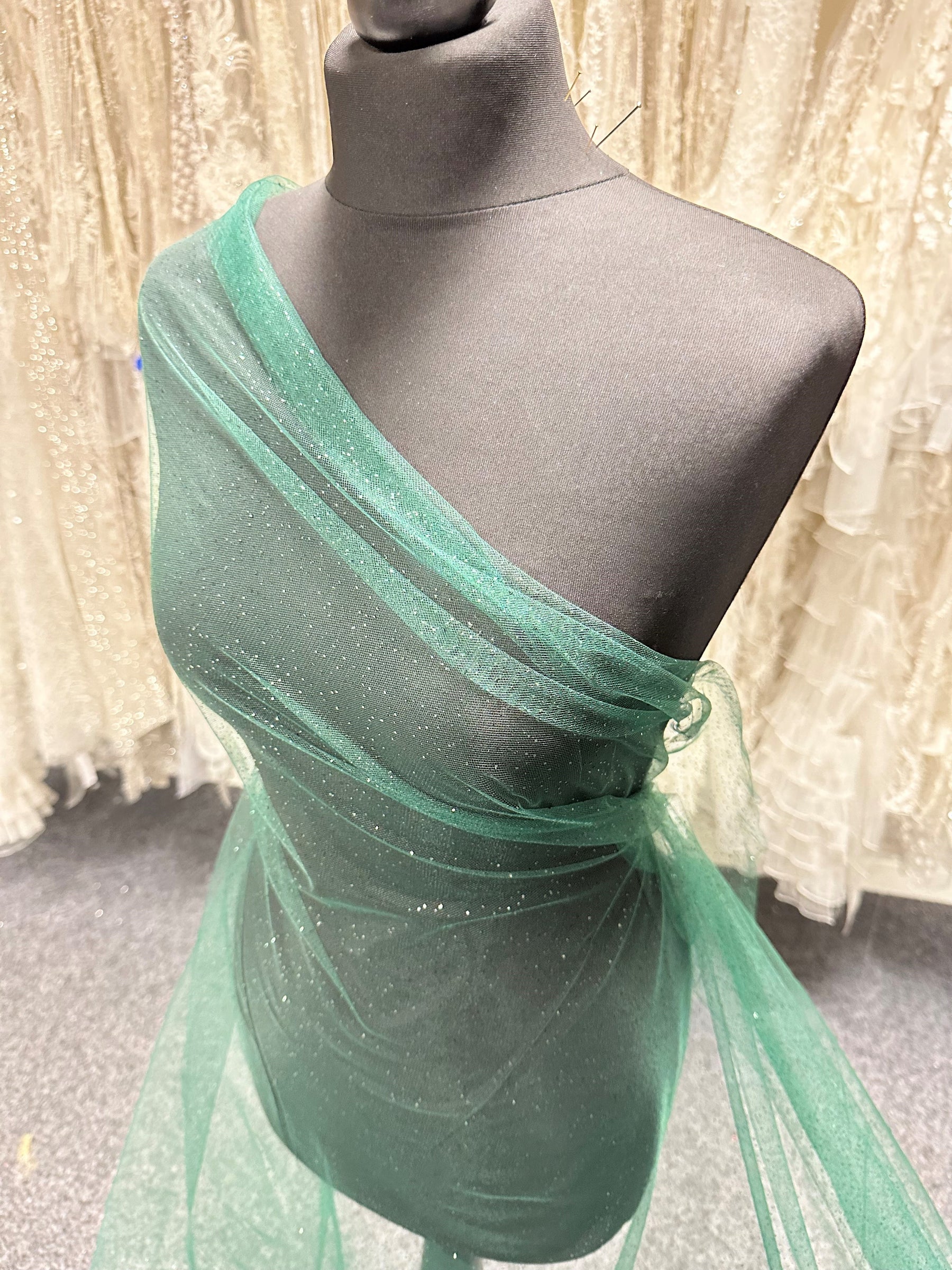 Grüner Glitzertüll - Trompete