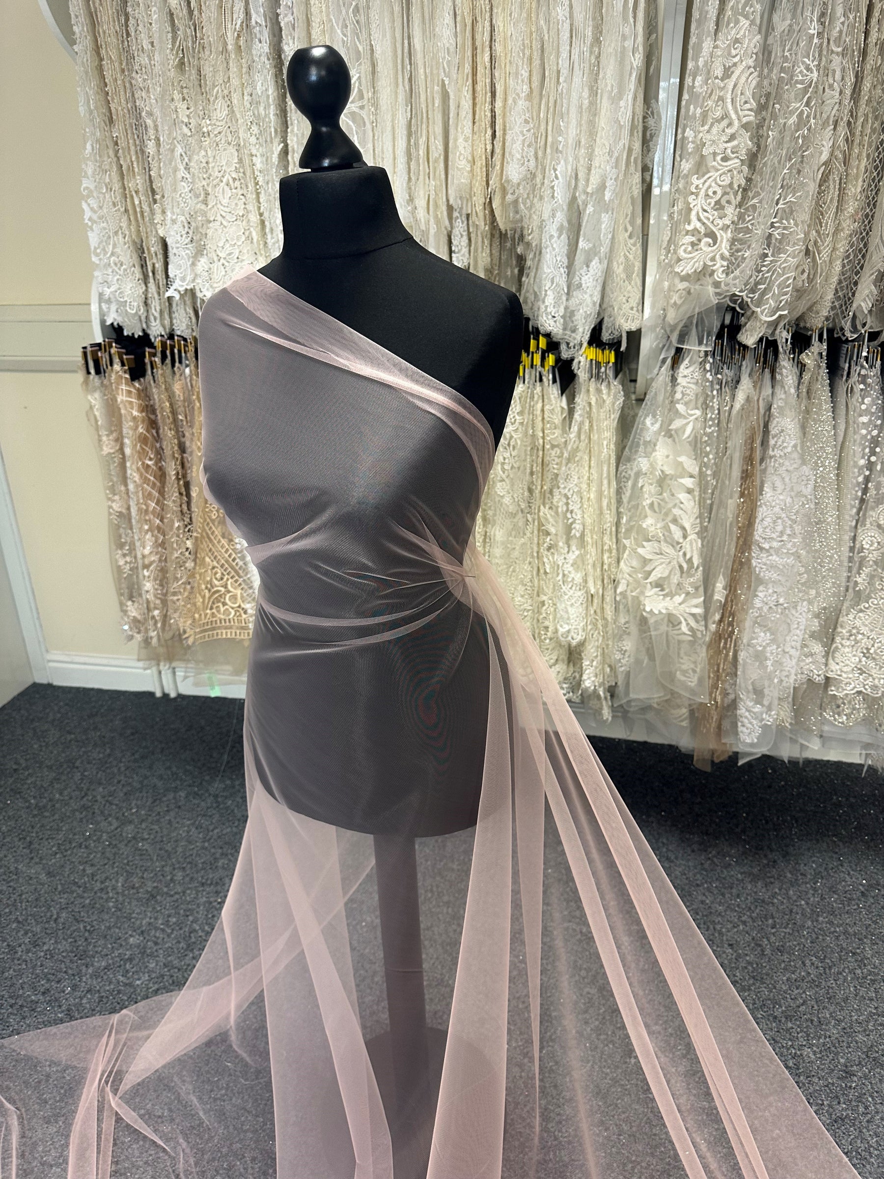 Weicher Stretch-Tüll in Rosa - Impetus