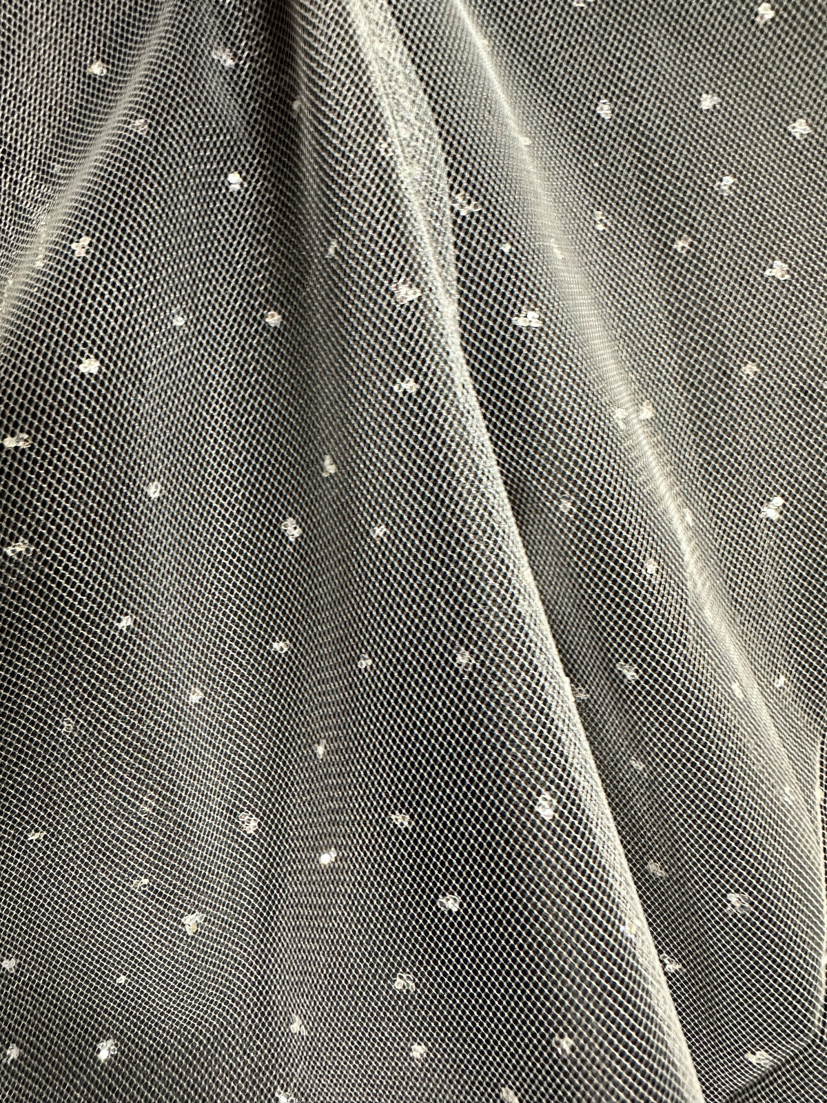 Elfenbeinfarbener Glitzertüll – Antigua