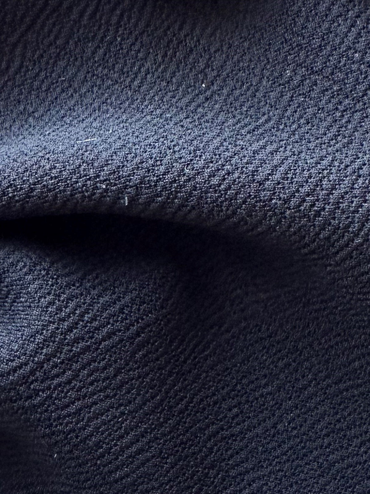 Schwarzer, schwerer Stretch-Polyester-Crêpe - Suzette