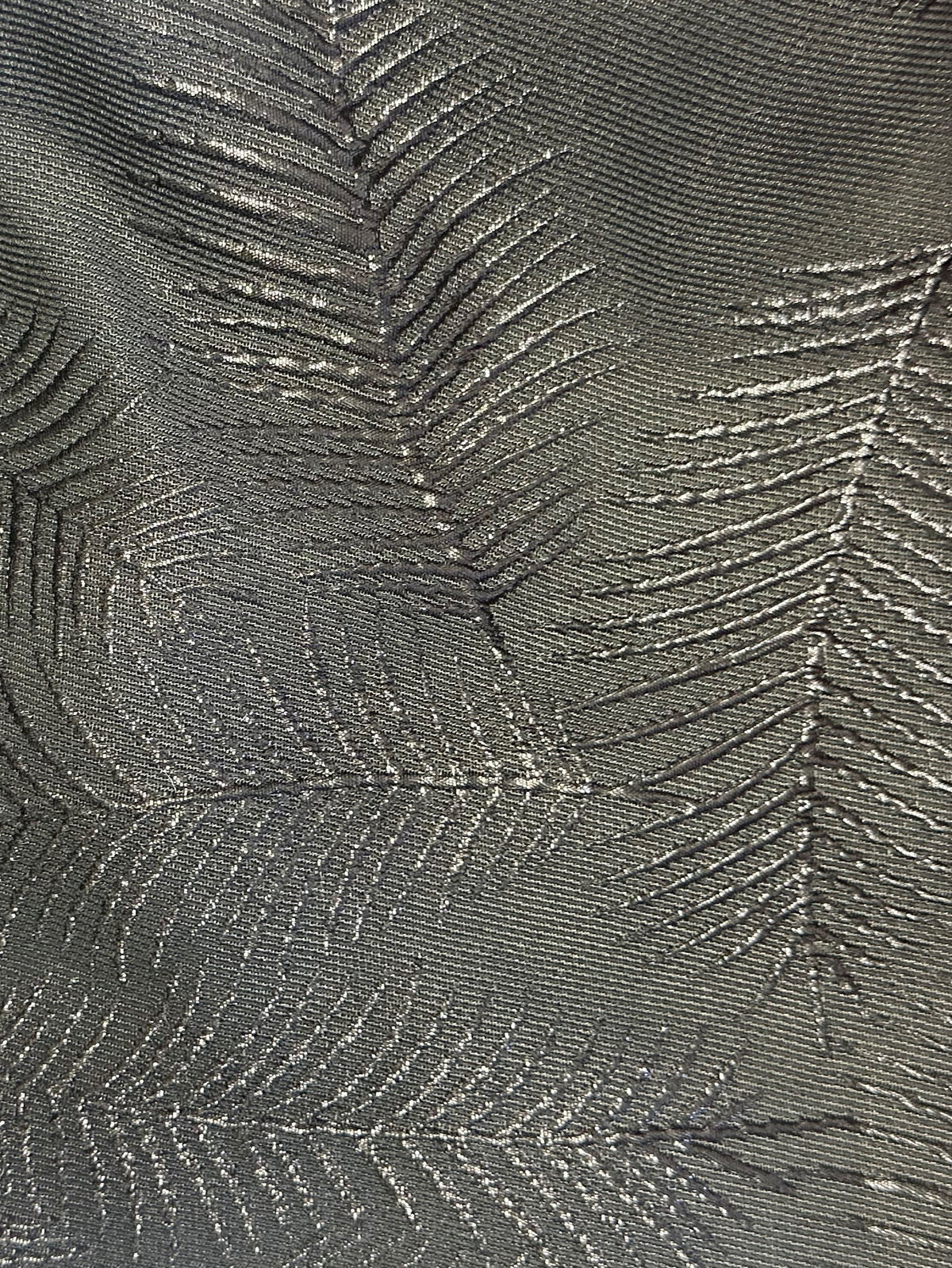 Schwarzer Brokatstoff - Alive