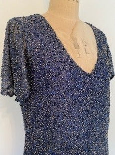 Blauer Paillettentüll - Moritz