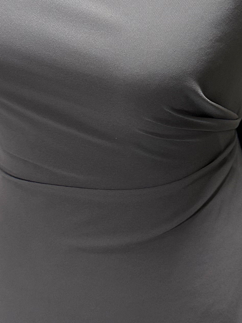 Grauer Polyester-Chiffon - Benevolence