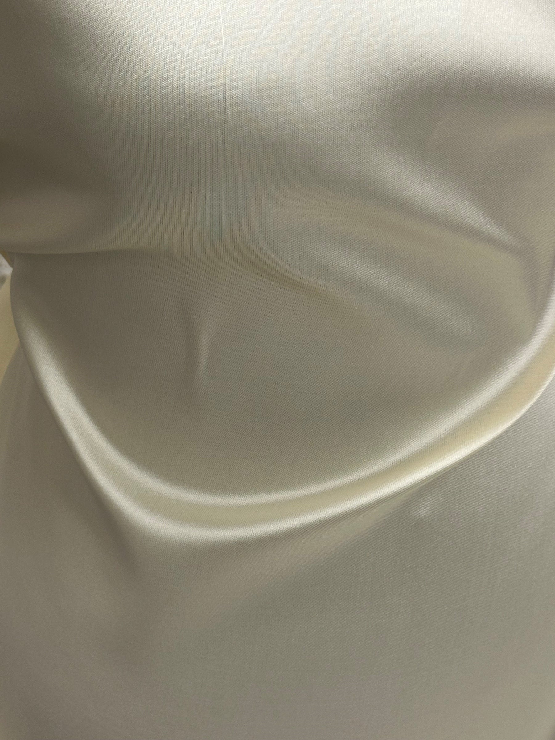 Champagnerfarbener Satin aus Seidenmischung – Suave