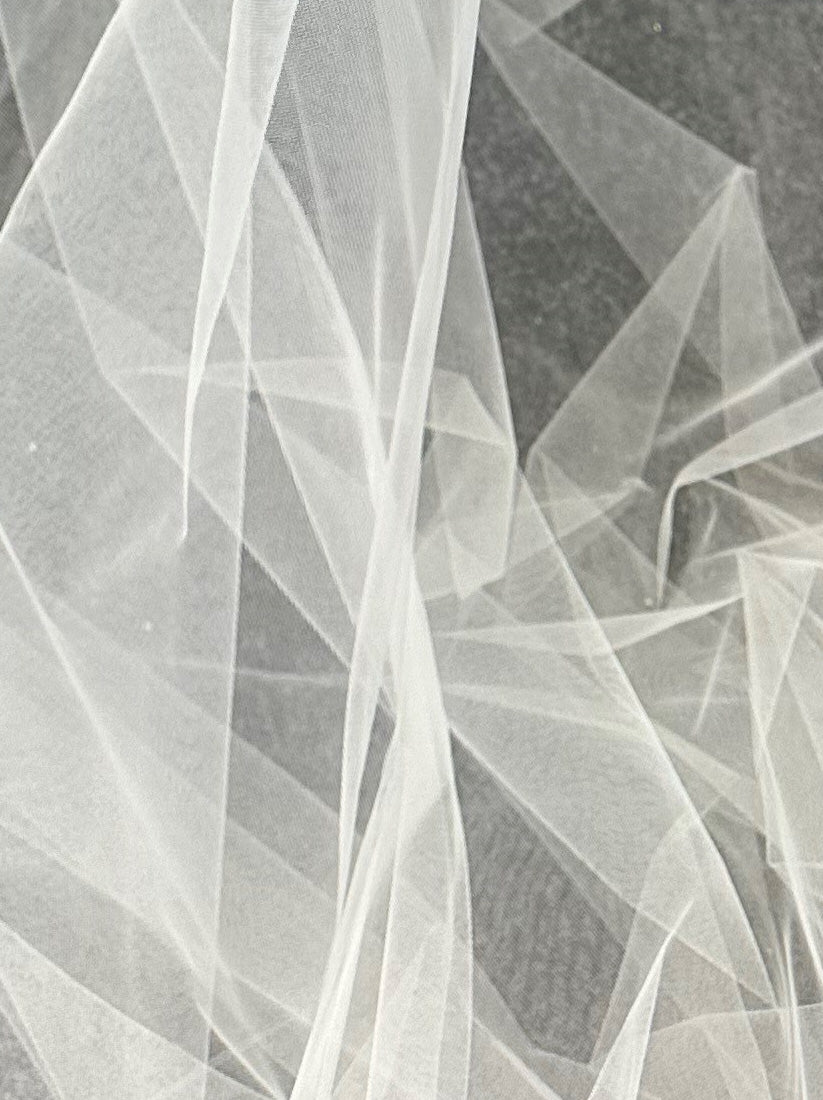 Blasser elfenbeinfarbener Öko-Tüll für Schleier – Tease