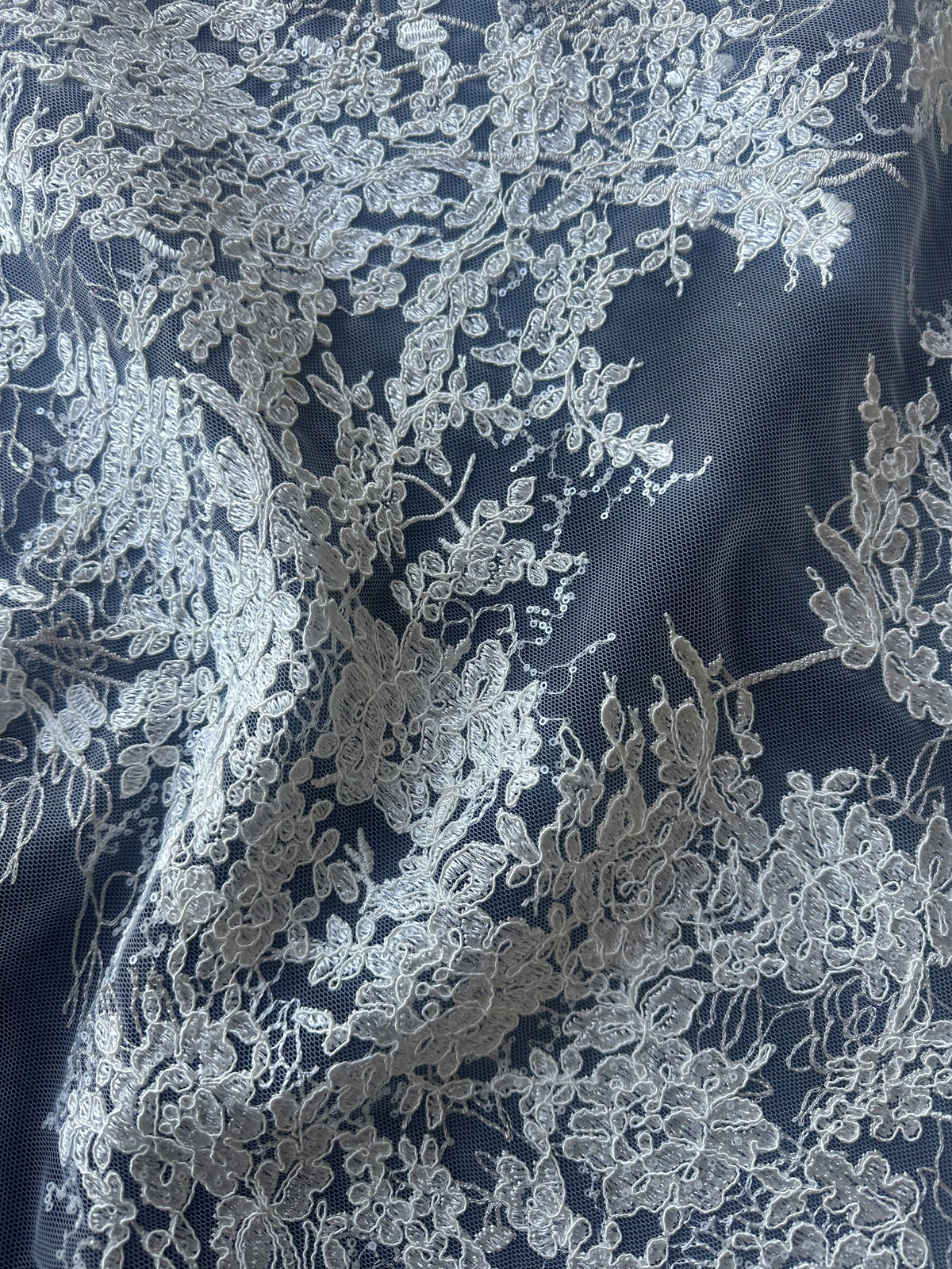 Elfenbein mit silberner bestickter Spitze - Hermitage