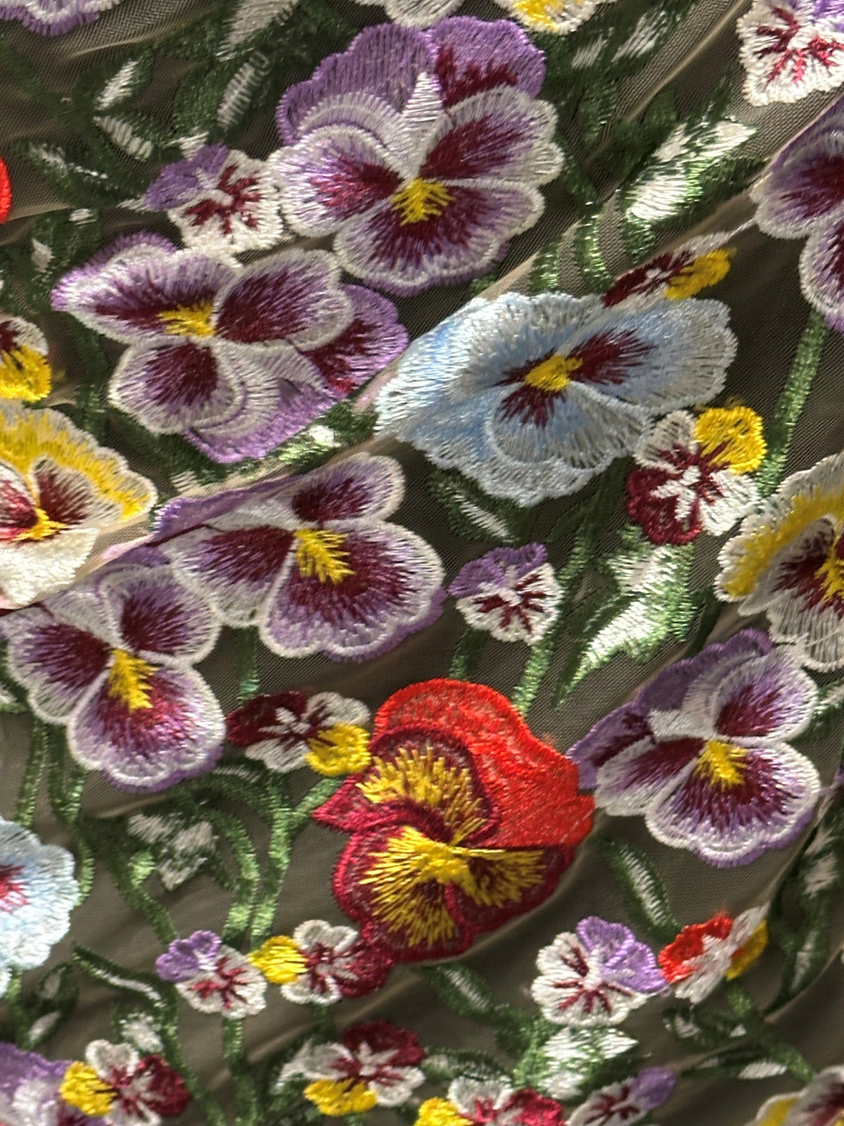 Mehrfarbige bestickte Spitze – Cody