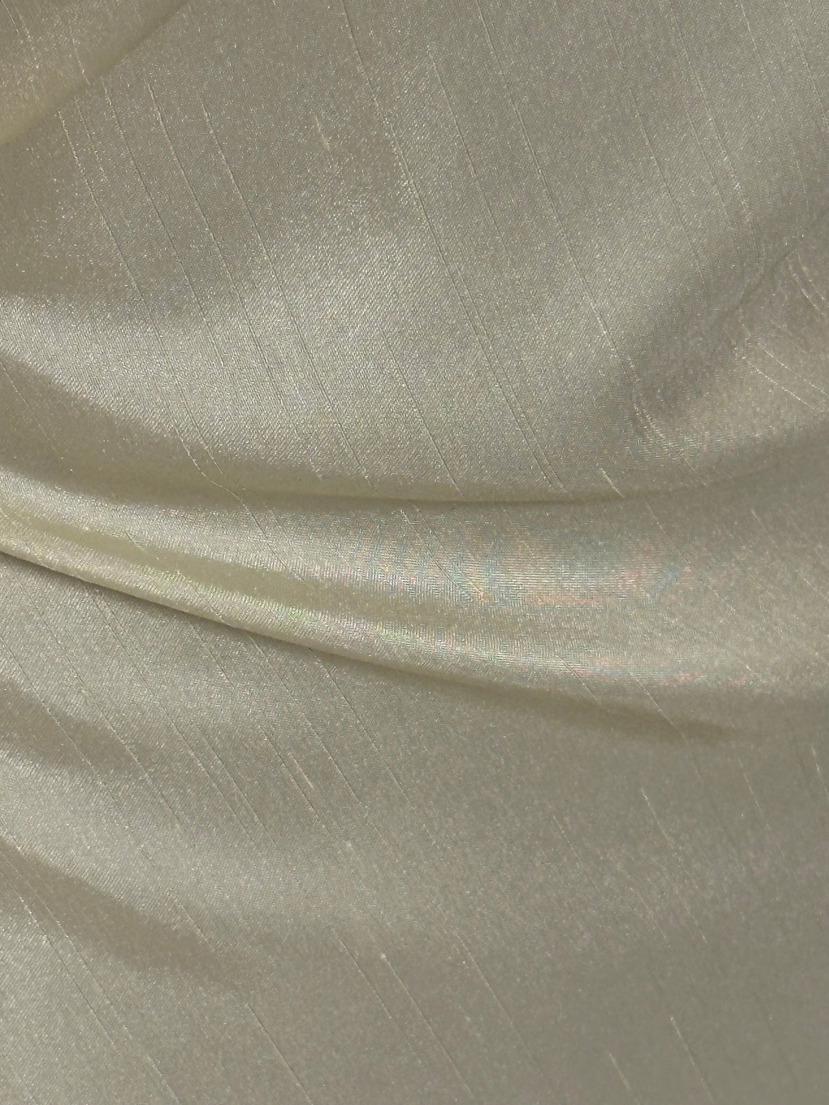 Cremefarbenes Dupion mit Polyester-Satin-Rückseite – Klarheit (P967)