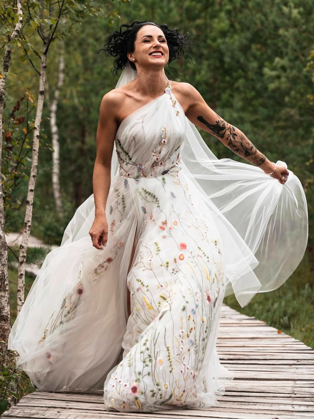 Rosa bestickte Spitze - Sassi