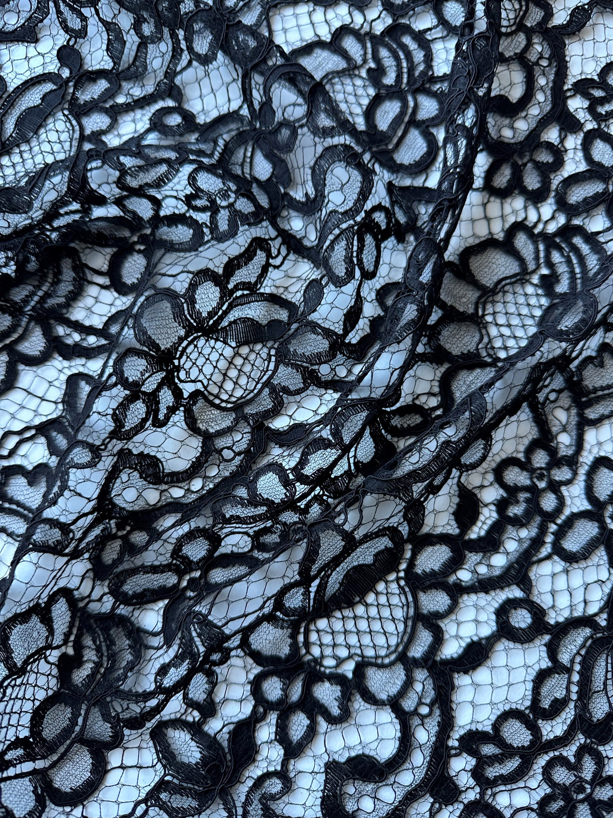 Schwarze Chantilly-Spitze - Tica