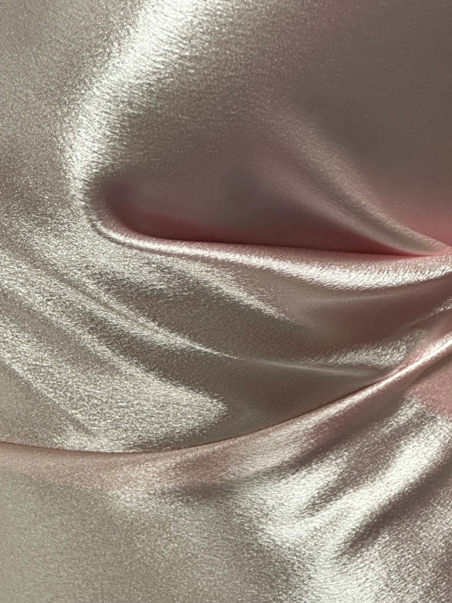 Rosa Polyester-Krepp-Rückensatin – Desire