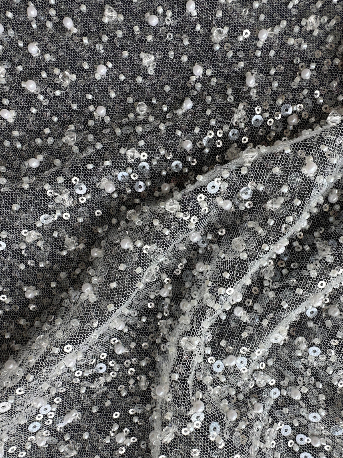 Elfenbeinfarbener Ombré-Tüll - Thalassa