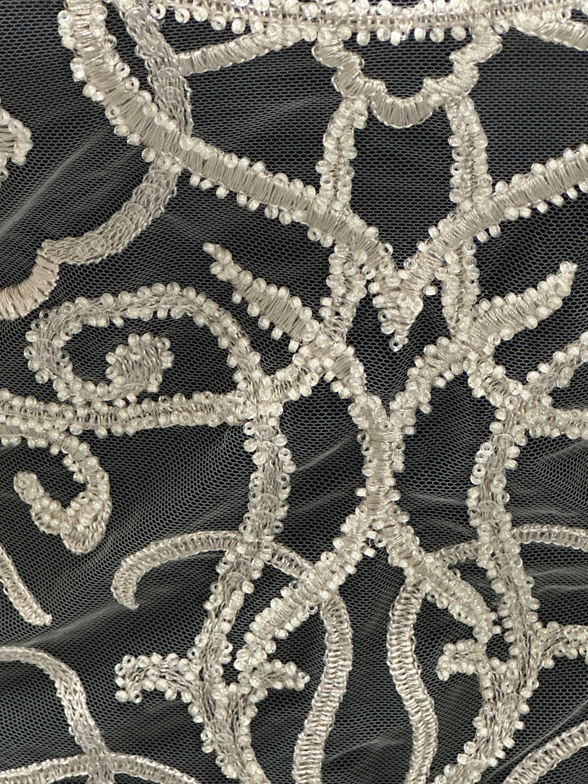 Elfenbeinfarbene Perlenspitze - Chrissie