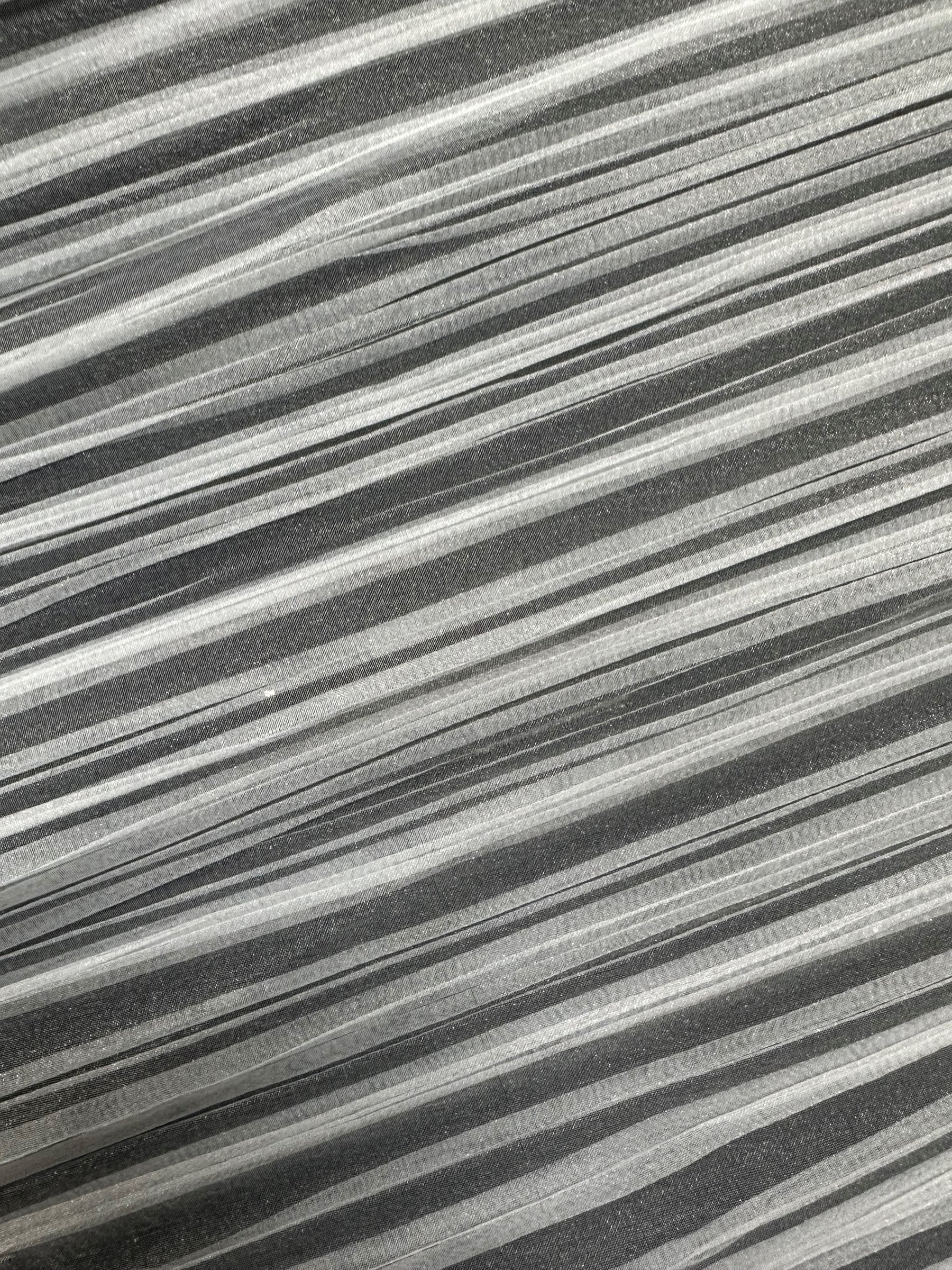 White Pleated Polyester Organza - Flirtation