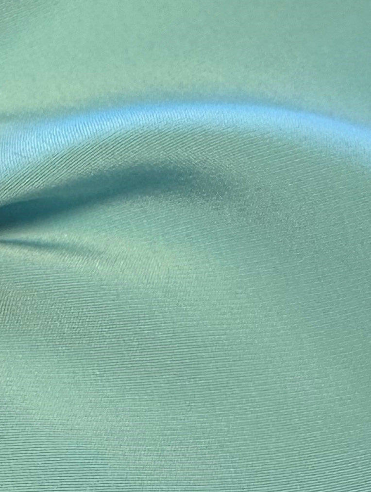 Leichter Polyester-Satin in Enteneiblau – Jamaika