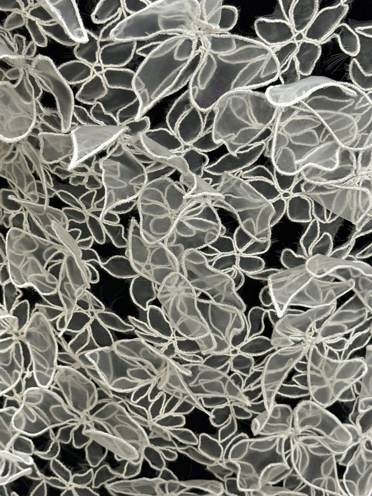 Weiße 3D-Organzaspitze - Tespiana