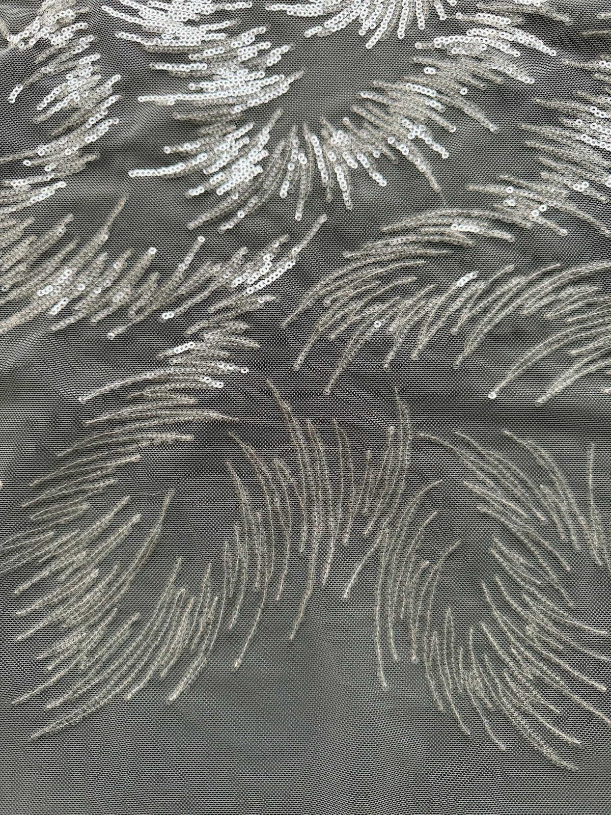 Elfenbeinfarbene Paillettenspitze - EB3031