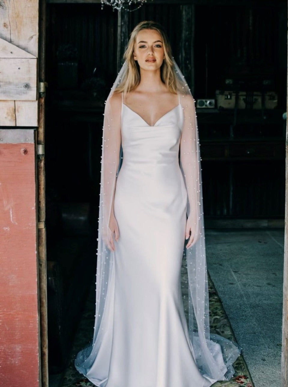 Weißer Tri-Acetat-Satin - Liberty