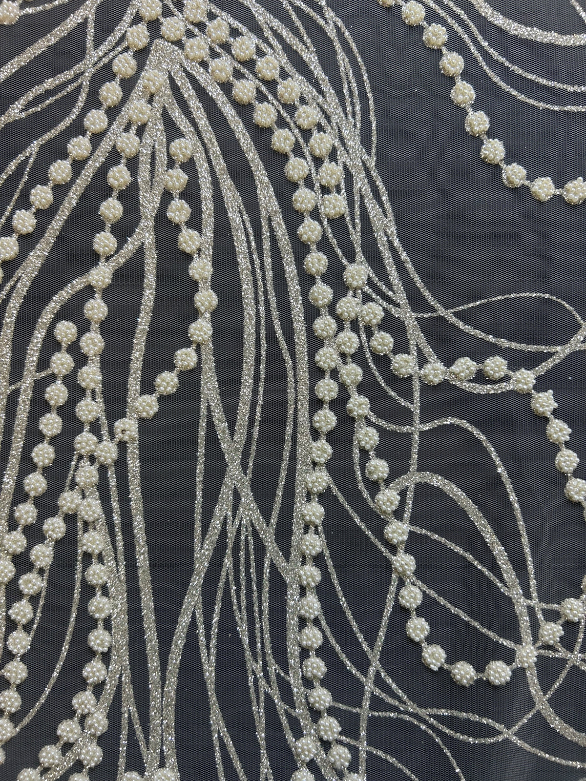 Elfenbeinfarbene Glitzerspitze – Sharman