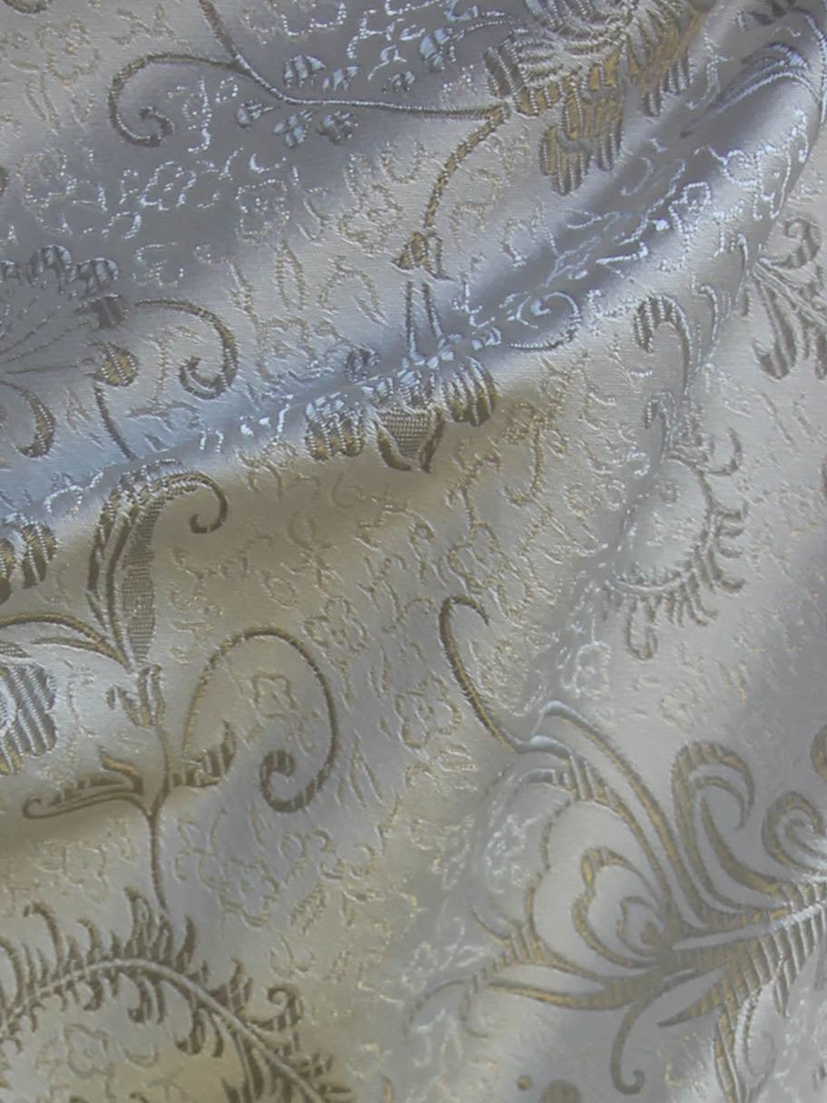 Silberner Jacquardstoff - Malaga