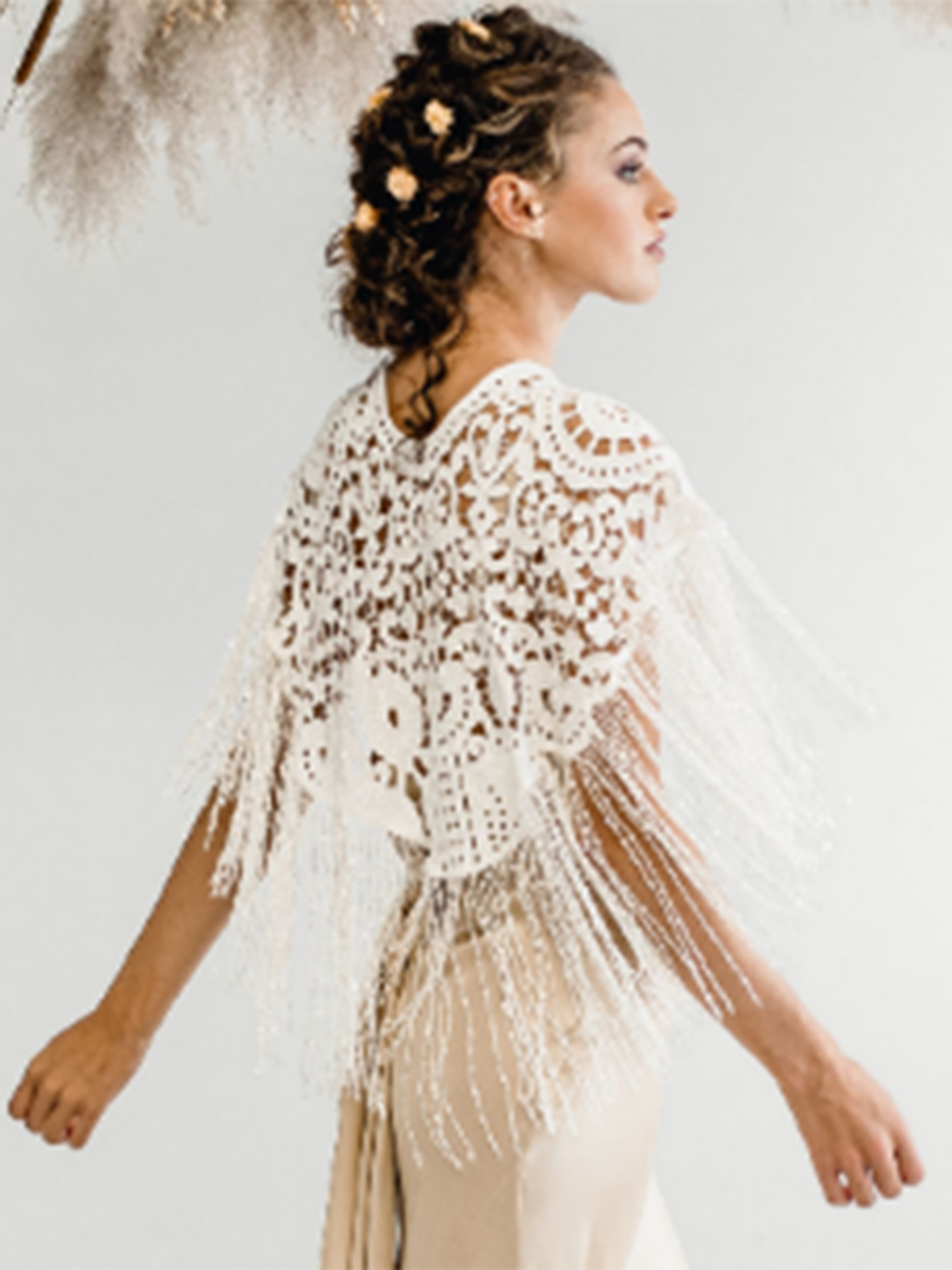 Elfenbeinfarbene Georgette-Spitze – Coco