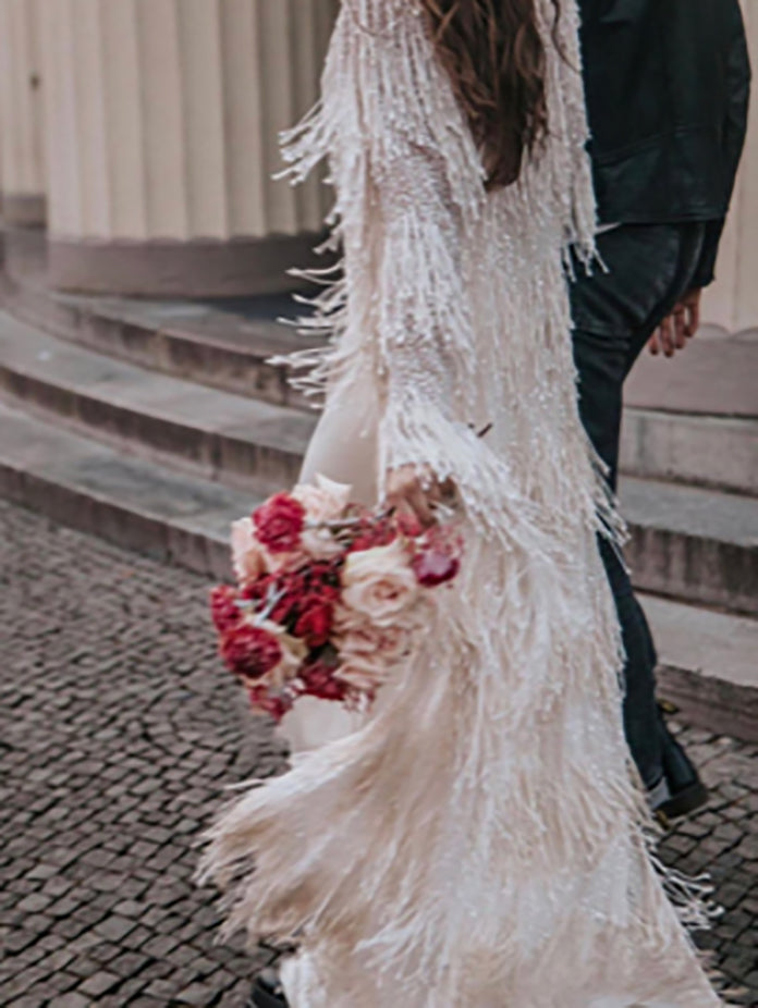 Elfenbein-Couture-Stickerei – Charleston