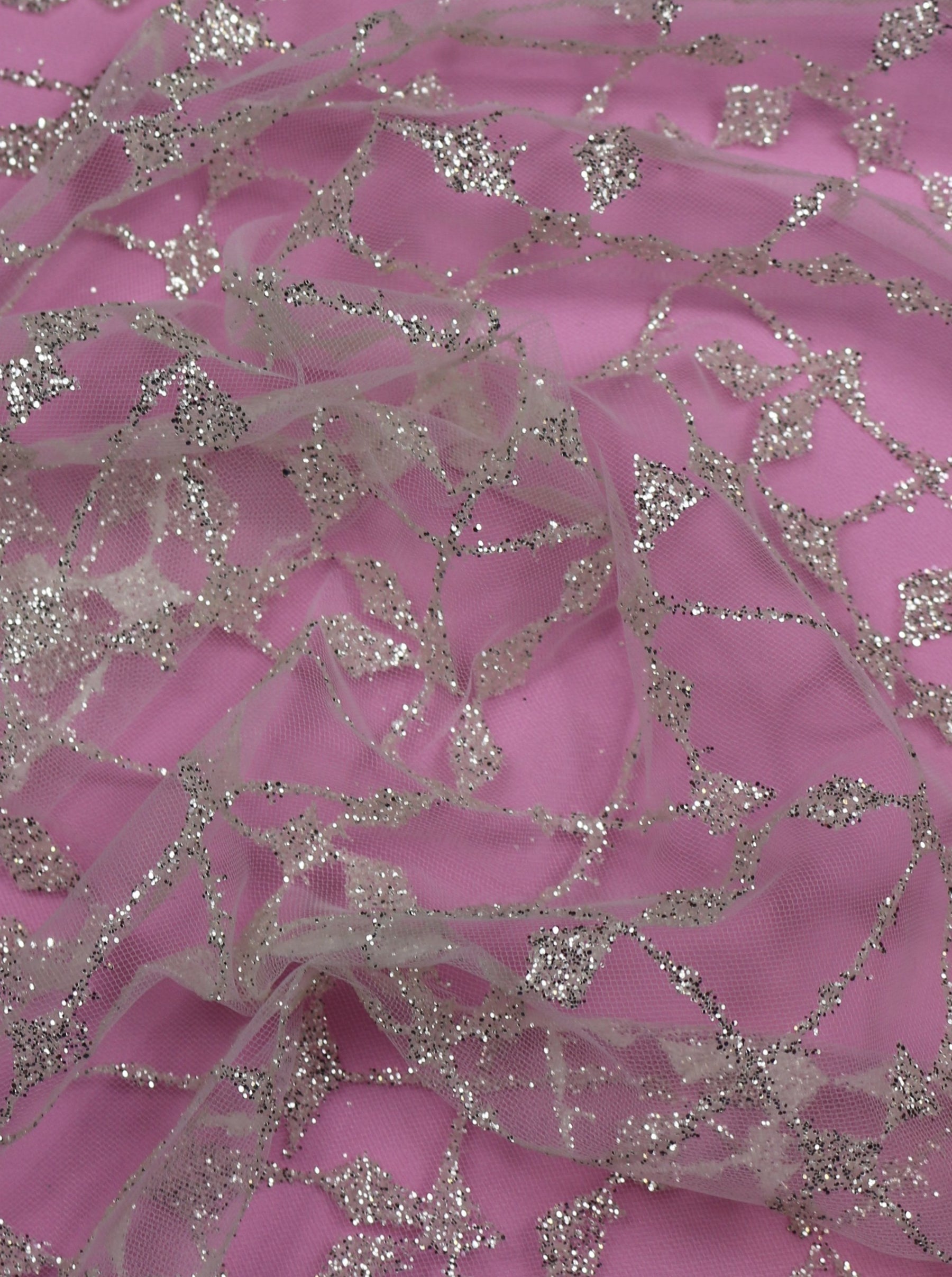 Elfenbeinfarbener Glitzertüll - Trance