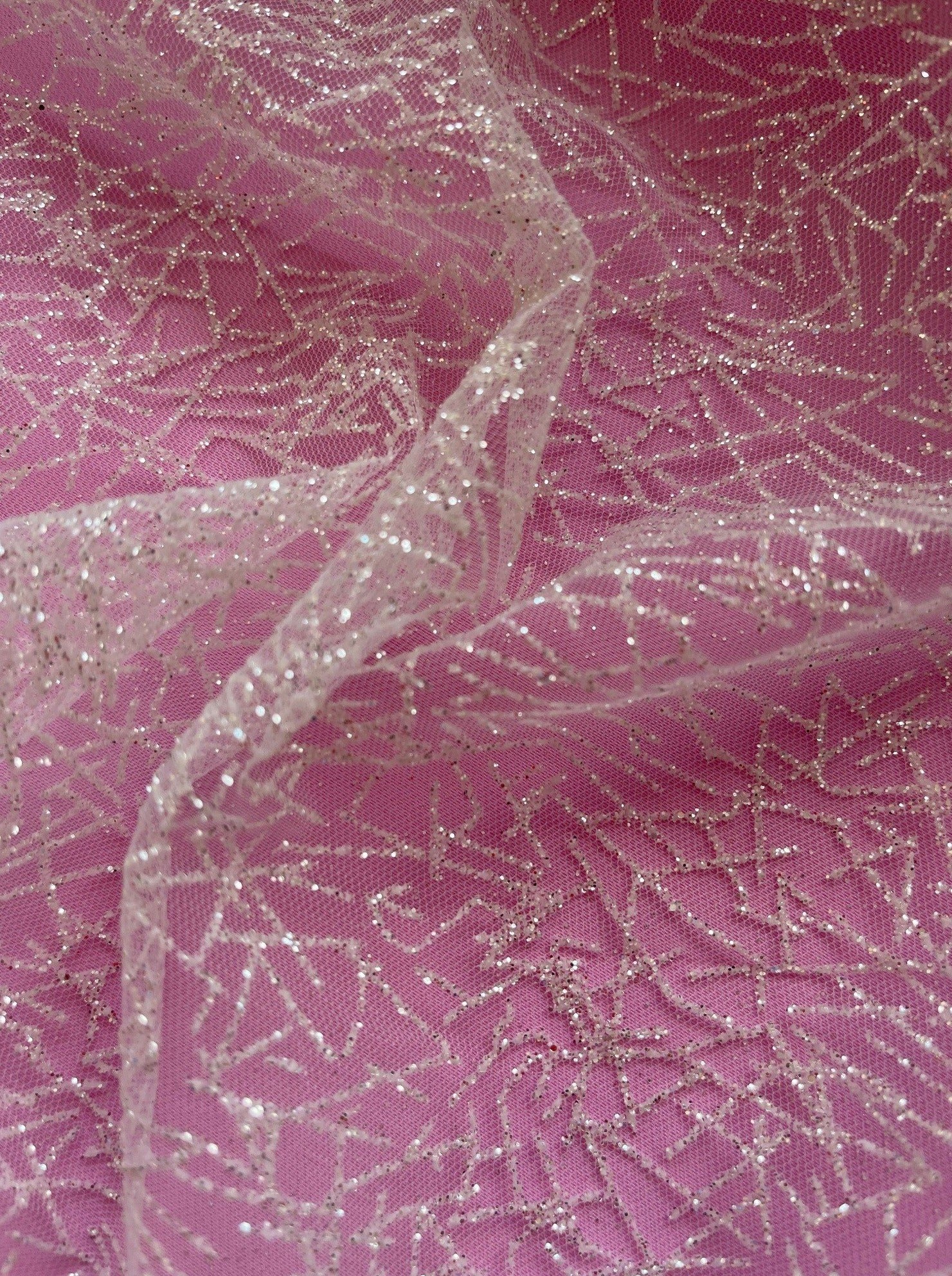Elfenbeinfarbener Glitzertüll - Kavallerie
