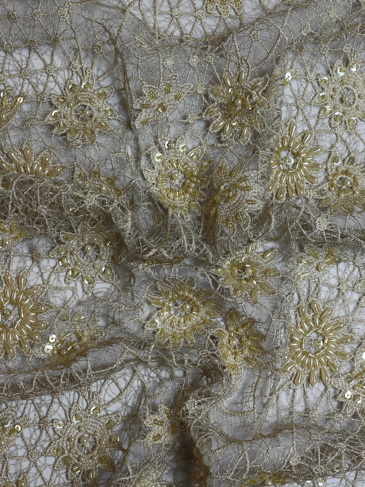 Champagnerfarbene Perlenspitze – Louanda